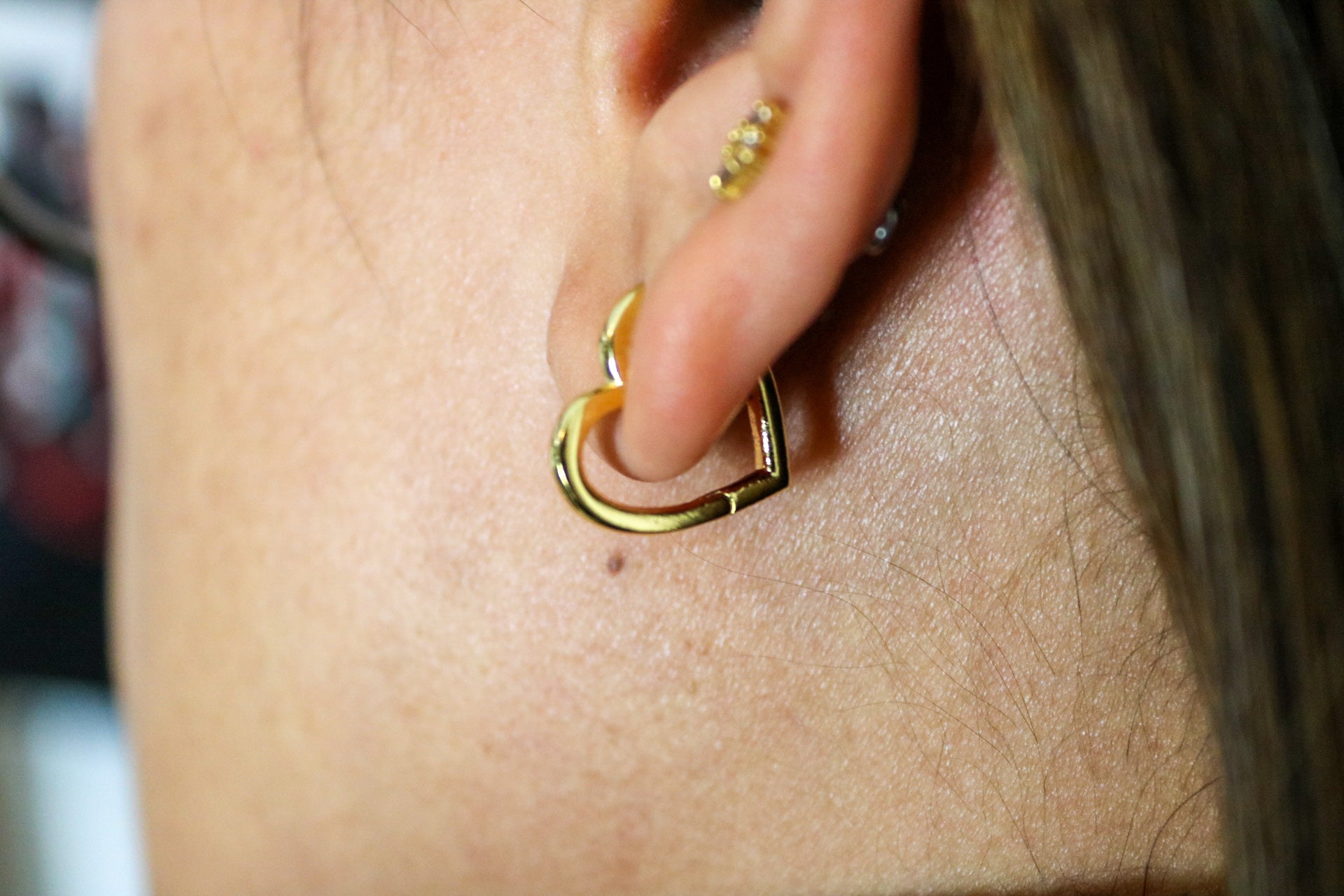 24k Gold Titanium Bali Hoop Earrings – HandTstudio